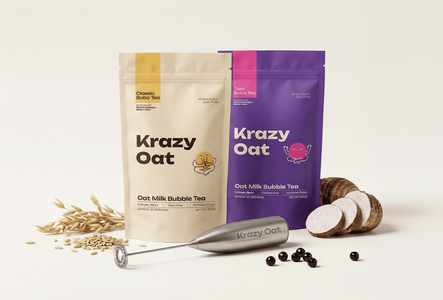 Krazy Oat Collagen Boba Tea Bundle