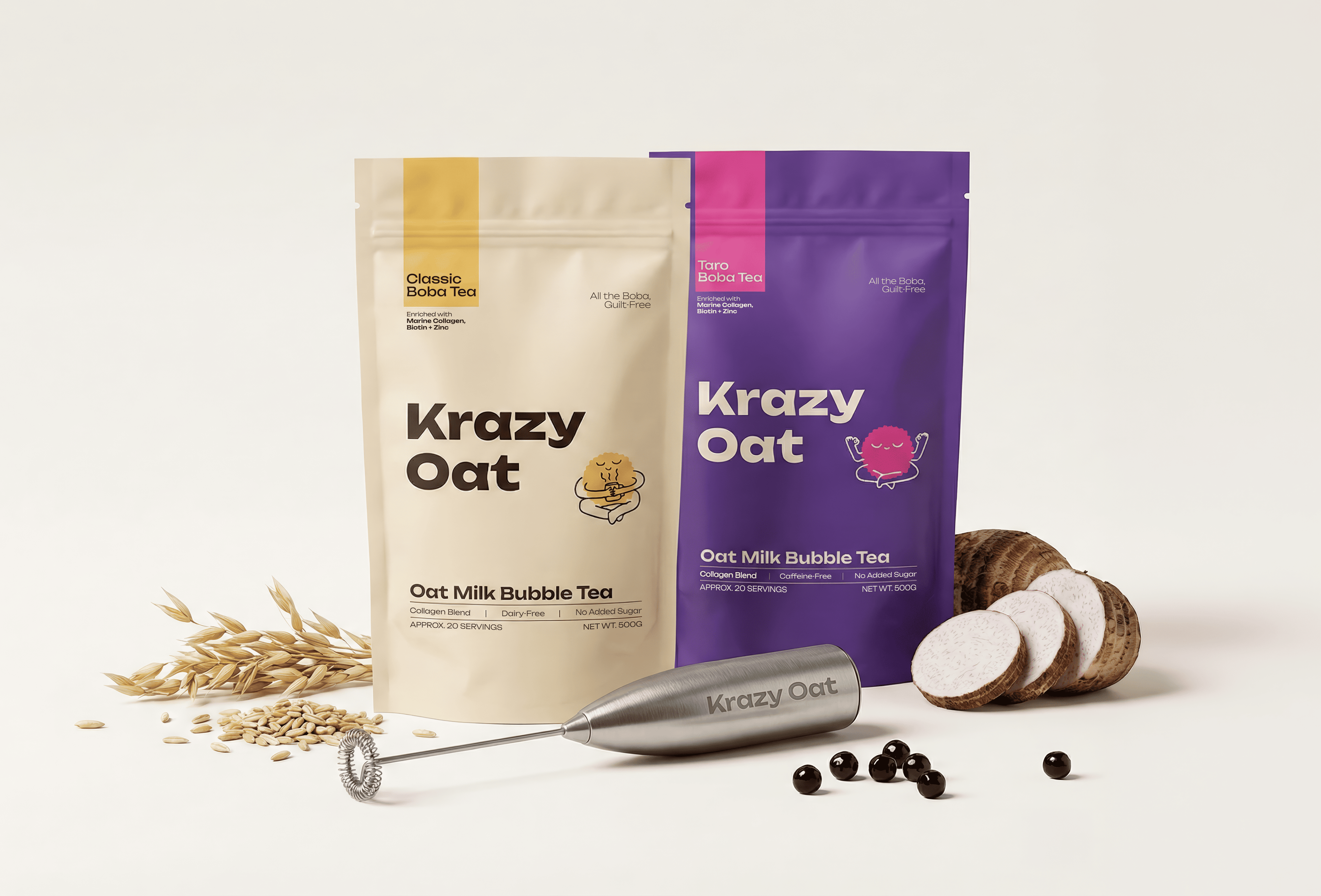 Krazy Oat Collagen Boba Tea Bundle